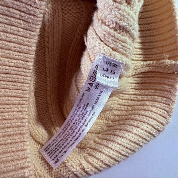 Intimately Free People XS Cable Knit Crop Top Cream Tan Preppy Academia Grunge - Picture 7 of 9